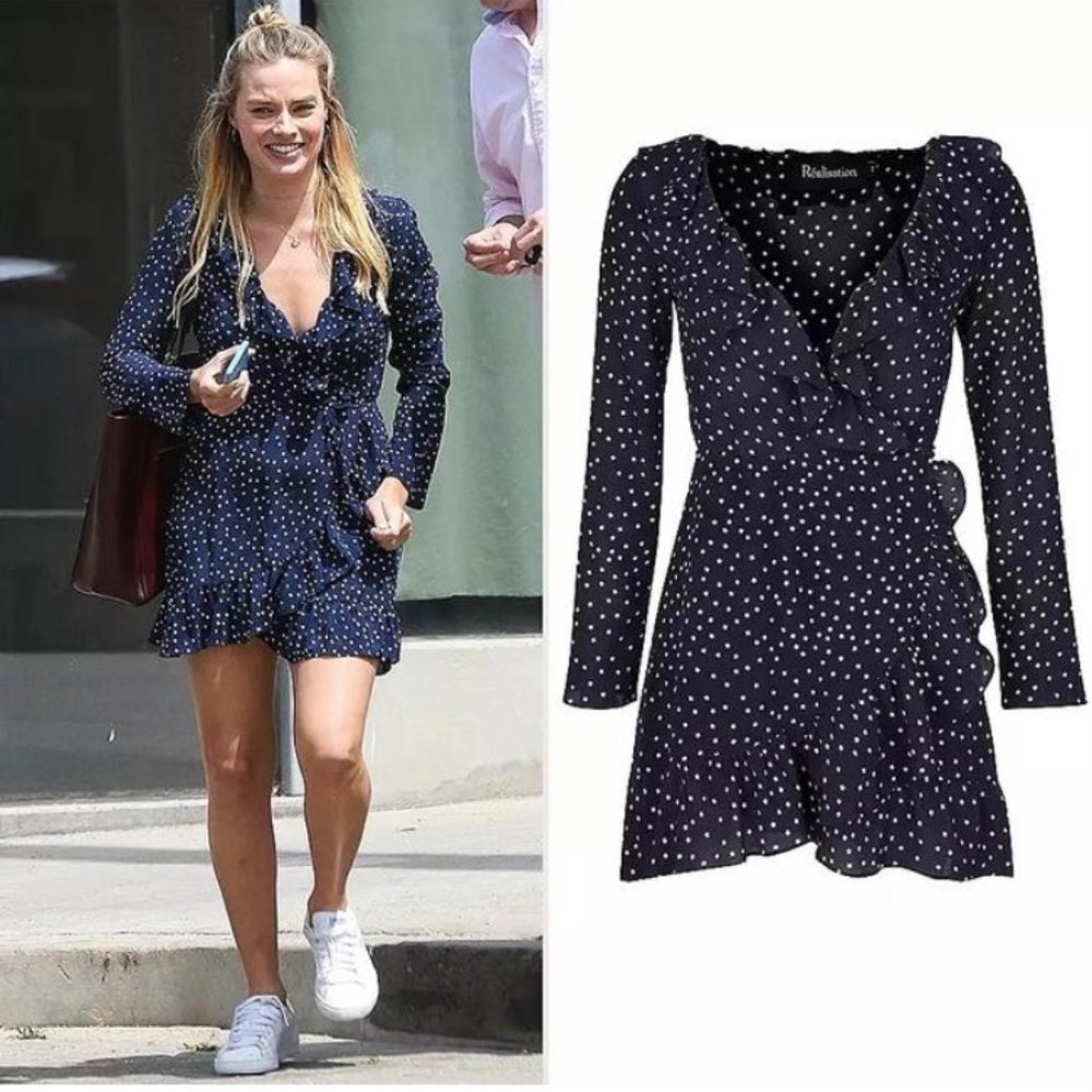 Navy Alexandria Dress From Réalisation Par